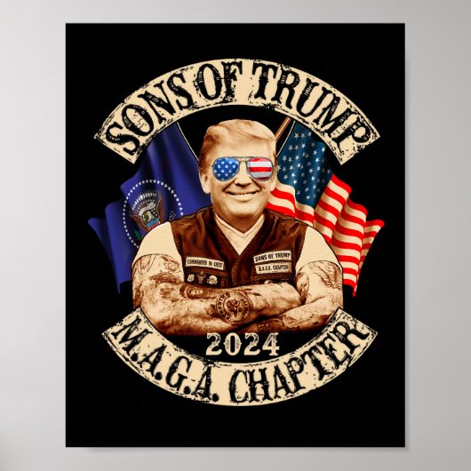 Trump Maga hoofdstuk 2024 grappig Poster (Voorkant)