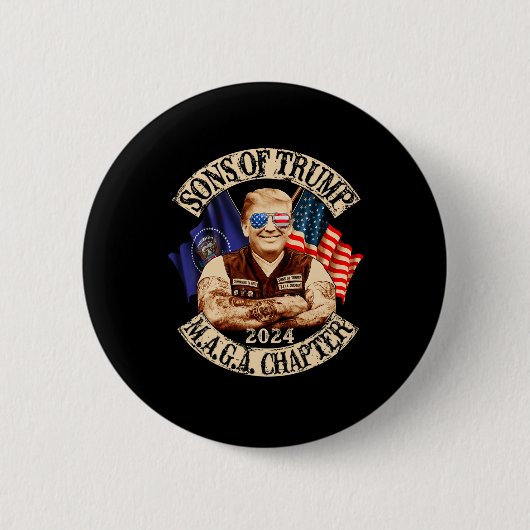 Trump Maga hoofdstuk 2024 grappig Ronde Button 5,7 Cm (Voorkant)