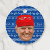 TRUMP MAGA Kerstmis Bedankjes Labels (Voorkant)