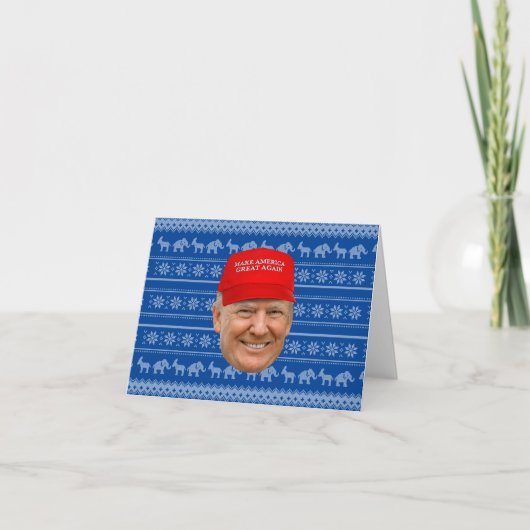 TRUMP MAGA Kerstmis Bedankkaart (Voorkant)