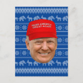 TRUMP MAGA Kerstmis Briefkaart (Voorkant)