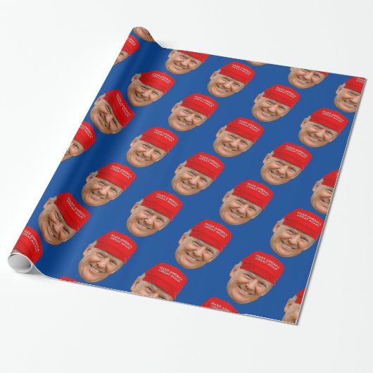 TRUMP MAGA Kerstmis Cadeaupapier (Uitgerold)