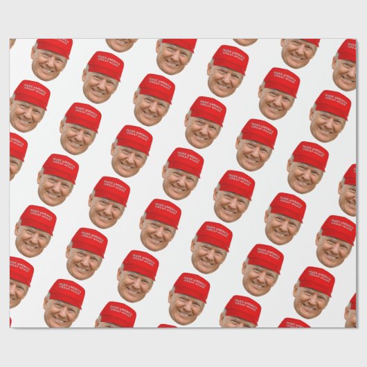 TRUMP MAGA Kerstmis Cadeaupapier (Vlak)