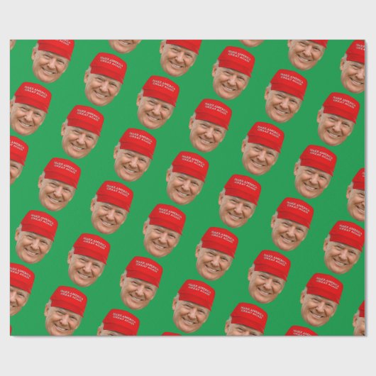 TRUMP MAGA Kerstmis Cadeaupapier (Vlak)