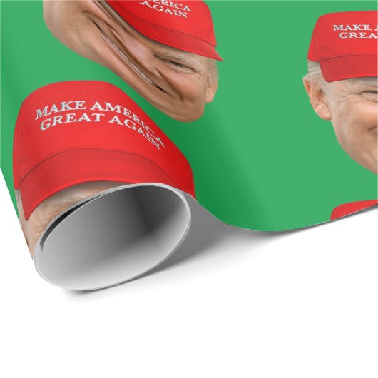 TRUMP MAGA Kerstmis Cadeaupapier (Rol Hoek)