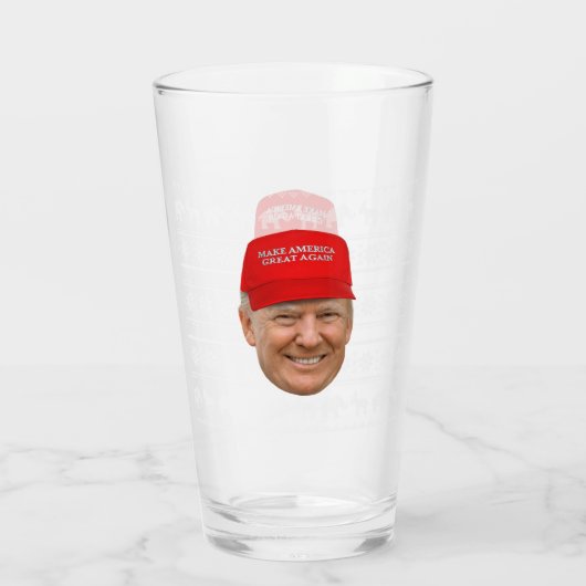 TRUMP MAGA Kerstmis Glas (Achterkant)