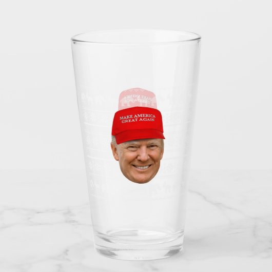 TRUMP MAGA Kerstmis Glas (Voorkant)