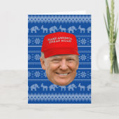 TRUMP MAGA Kerstmis Kaart (Voorkant)