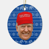 TRUMP MAGA Kerstmis Keramisch Ornament (Links)