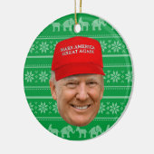 TRUMP MAGA Kerstmis Keramisch Ornament (Links)