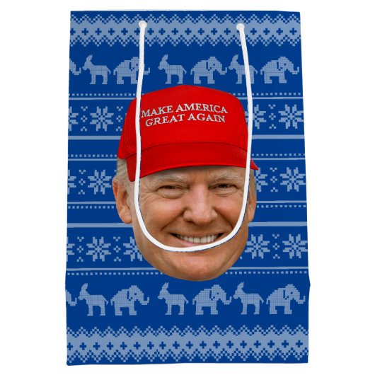 TRUMP MAGA Kerstmis Medium Cadeauzakje (Achterkant)
