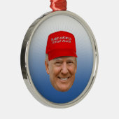 TRUMP MAGA Kerstmis Metalen Ornament (Rechts)