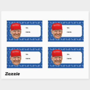TRUMP MAGA Kerstmis Rechthoekige Sticker