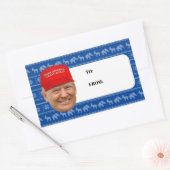TRUMP MAGA Kerstmis Rechthoekige Sticker (Envelop)