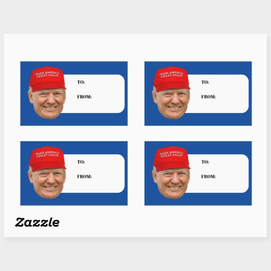 TRUMP MAGA Kerstmis Rechthoekige Sticker (Vel)