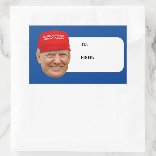 TRUMP MAGA Kerstmis Rechthoekige Sticker (Tas)