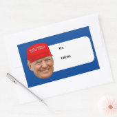 TRUMP MAGA Kerstmis Rechthoekige Sticker (Envelop)