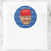 TRUMP MAGA Kerstmis Ronde Sticker (Tas)