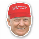 TRUMP MAGA Kerstmis Sticker (Voorkant)