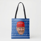 TRUMP MAGA Kerstmis Tote Bag (Voorkant)