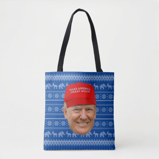 TRUMP MAGA Kerstmis Tote Bag (Voorkant)
