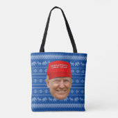 TRUMP MAGA Kerstmis Tote Bag (Achterkant)