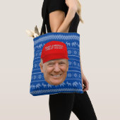 TRUMP MAGA Kerstmis Tote Bag (Dichtbij)