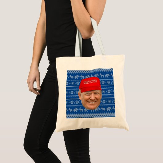 TRUMP MAGA Kerstmis Tote Bag (Voorkant (product))