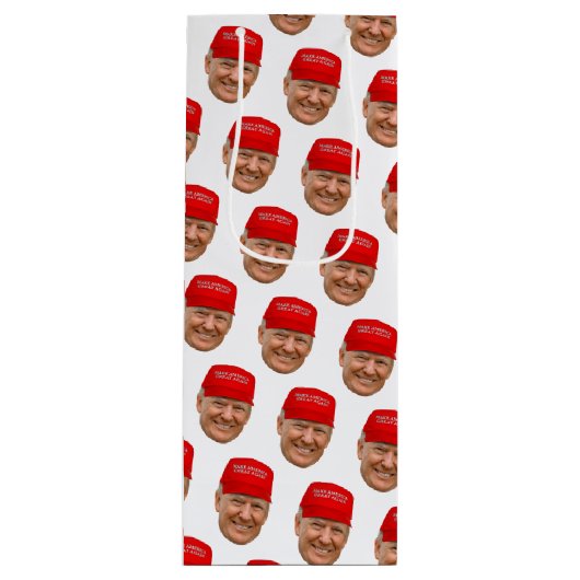 TRUMP MAGA Kerstmis Wijn Cadeautas (Voorkant)