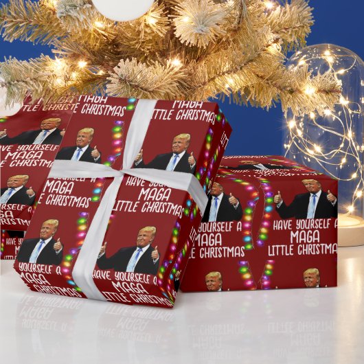 TRUMP MAGA LITTLE CHRISTMAS 2024 Wrapping Paper Cadeaupapier (Feestdagen)