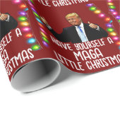 TRUMP MAGA LITTLE CHRISTMAS 2024 Wrapping Paper Cadeaupapier (Rol Hoek)