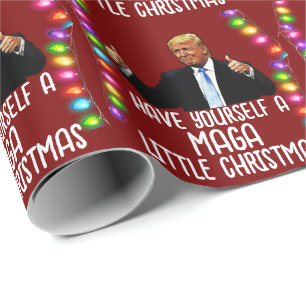 TRUMP MAGA LITTLE CHRISTMAS 2024 Wrapping Paper Cadeaupapier
