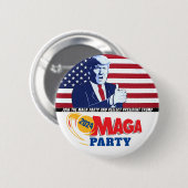 Trump MAGA Party 2024 Ronde Button 5,7 Cm (Voorkant /achterkant)
