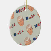 Trump MAGA-patroon Keramisch Ornament (Rechts)