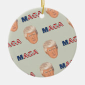 Trump MAGA-patroon Keramisch Ornament (Voorkant)