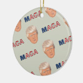 Trump MAGA-patroon Keramisch Ornament (Links)