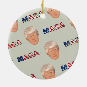 Trump MAGA-patroon Keramisch Ornament
