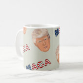 Trump MAGA-patroon Koffiemok (Voorkant links)