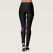 TRUMP! MAGA! TATTOO RAINBOW NAUTISCHE STARS, BLK LEGGINGS (Achterkant)