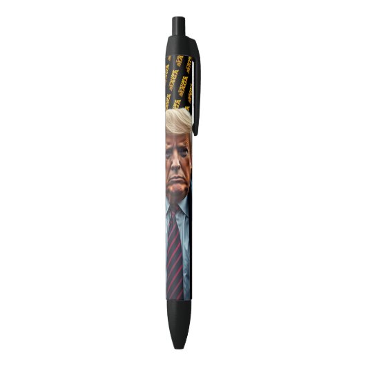 Trump MAGA Zwarte Inkt Pen (Achterkant (Verticaal))