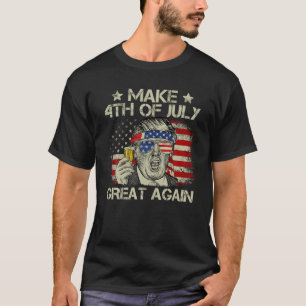 Trump Make 4 Juli opnieuw geweldig Merica Beer Dri T-shirt