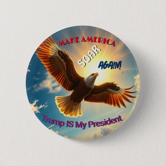 Trump Make America Soar Again knop Ronde Button 5,7 Cm (Voorkant)