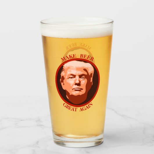 Trump make beer weer geweldig glas (Voorkant gevuld)