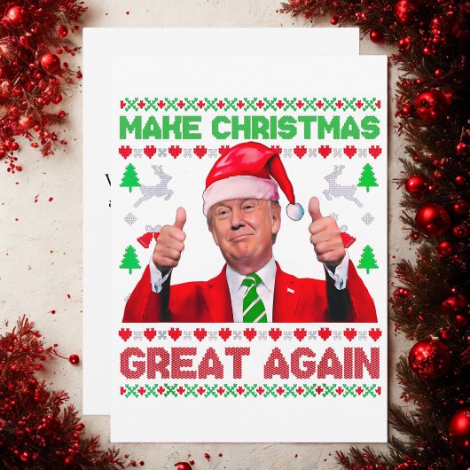 Trump Make Christmas Great Again Christmas Card  Feestdagenkaart