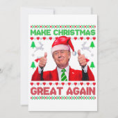 Trump Make Christmas Great Again Christmas Card  Feestdagenkaart (Voorkant)