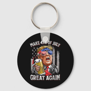 Trump maken 4 juli weer geweldig Mannen Drink be Sleutelhanger