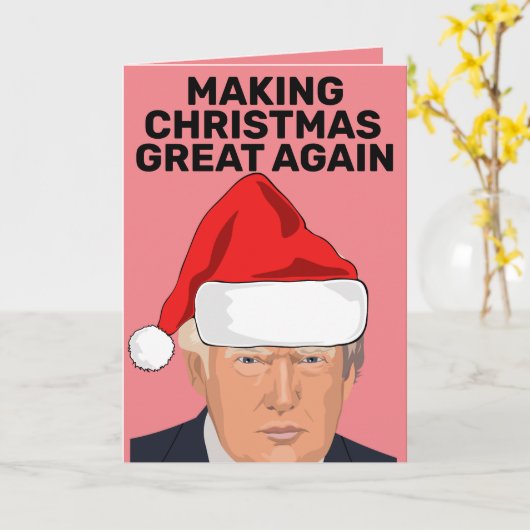 TRUMP MAKING CHRISTMAS GROAT OPNIEUW KAARTEN (Gele Bloem)