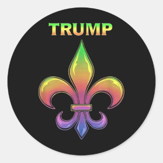 Trump Mardis Gras _1 Ronde Sticker