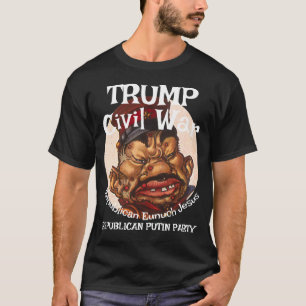 Trump Masturbeerde Presidentiële Democraten Campag T-shirt