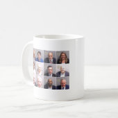 Trump medegedaagde mugshots koffiemok (Voorkant links)